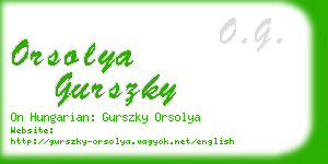 orsolya gurszky business card